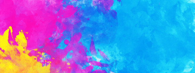 Abstract colorful blue, pink background with drops. Abstract watercolor background colorful gradient ink. 