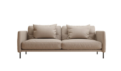 Brown sofa with pillow