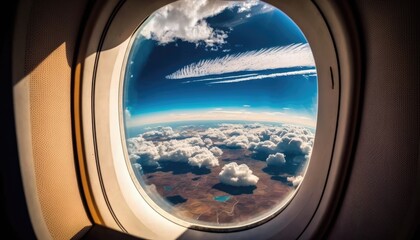 Beautiful view from a plane, Generative AI
