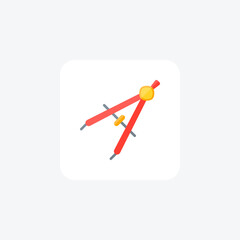 compass, angle, design fully editable flat icon