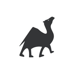 animal camel silhouette logo vector