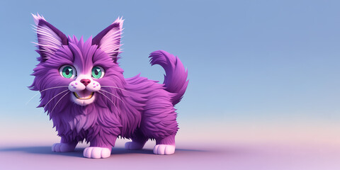 Maine Coon cat portrait, Generative AI illustration