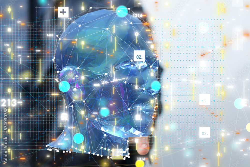 Aufkleber digital medical futuristic interface 3d rendering
