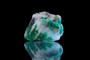 A beautiful little emerald, a rare precious stones.