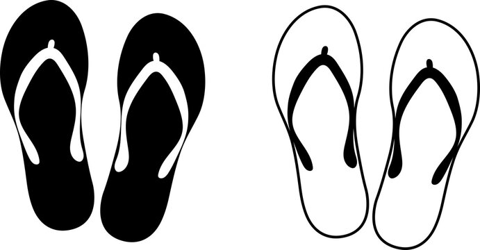Flip flops icons. PNG