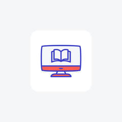 Class, e learning, fully editable vector fill icon 