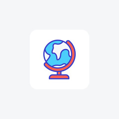 Global, geography�fully editable vector fill icon 
