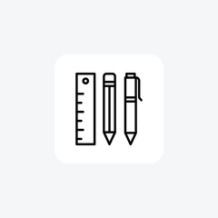 Scale, pencil�fully editable vector Line icon 