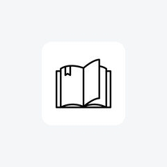 Book, �library�fully editable vector Line icon 