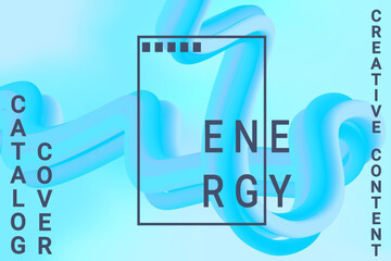 Flowers poster. Magazine cover. Abstract gradient wave background.