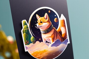 shiba inu dog, token logo, cryptocurrency, generative ai	