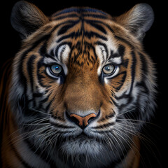 Fototapeta na wymiar Portrait of a Tiger. Generative AI