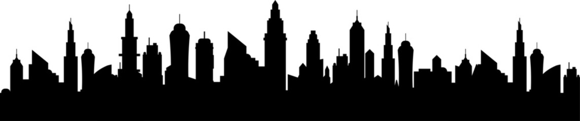 Naklejka premium City background. Skyline vector background. City silhouette.