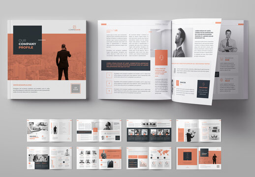 Square Company Profile Brochure Layout