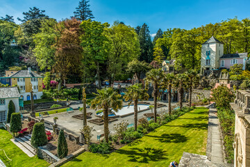 Obraz premium Portmeirion Italian Village, Wales, UK