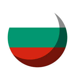 Bulgaria Flag Round Circle Badge Button or Sticker Icon. Vector Image.