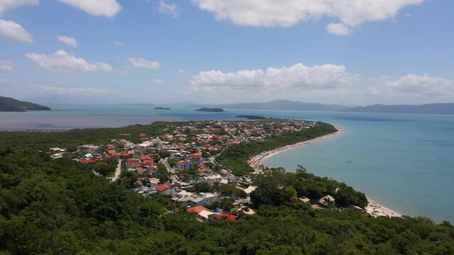 Breathtaking Aerial View of Daniela Beach in Florianopolis