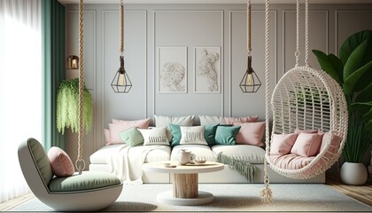 nice and beauty livingroom interior