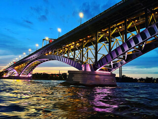 peace bridge at sunset