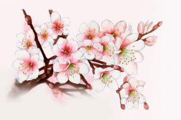 Kirschblüte Aquarell