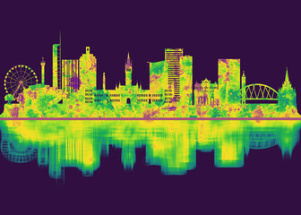 Fototapeta premium Glasgow Scotland Skyline