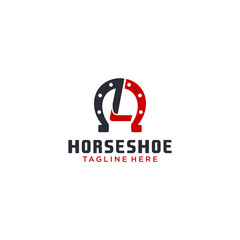 Letter L Horse shoe Logo Design Vector