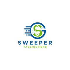 Letter GS Sweeper Logo Design