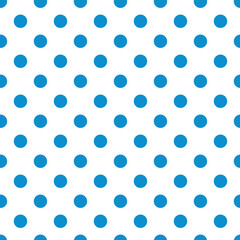 Fototapeta na wymiar Pastel Seamless polka dot blue and white retro pattern. Colored repeating Texture for Your design 