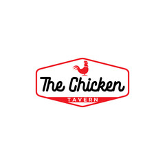 The Chicken Tavern Logo Design Vector