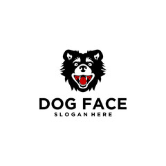 Dog Face Logo Design Vector