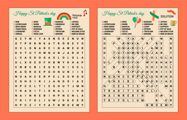 St Patricks Day Word Search Puzzle - volume two