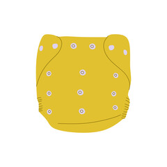 Cloth diaper in flat style illustration. Cloth Baby diaper isolated on white background. vector illustration