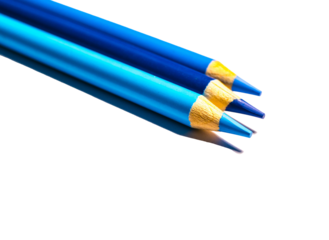 Blaue Buntstifte freigestellt