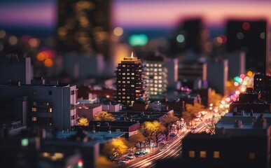 Sunset Cityscape