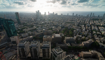 Tel Aviv aerial summer view