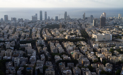 Tel Aviv residential area, kiving houses on the seacoast