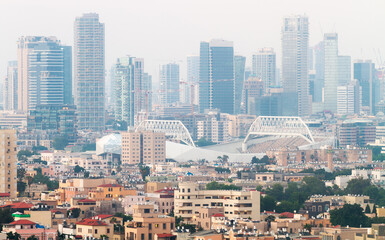 Fototapeta na wymiar Tel Aviv and Jaffa skyline