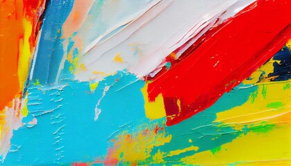 Fragment of multicolored texture painting. Abstract art background. oil on canvas. Rough brushstrokes of paint. Closeup of a painting by oil and palette knife. Highly-textured, high quality details
