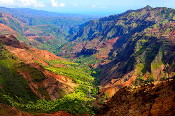 Aerial View Waimea Canyon,.Kauai,Hawaii,USA