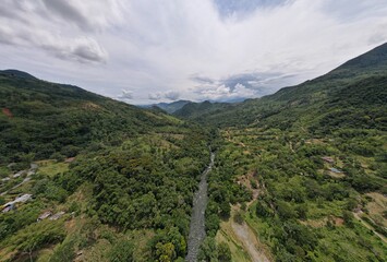Fototapeta na wymiar Rivers, forest and mountains in Colombia