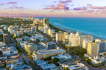Miami Beach ,Lincol Road,Loews Hotel,.Aerial, .Miami,Miami Beach South Florida,USA