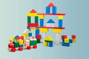 Wooden play kid's toy constructor