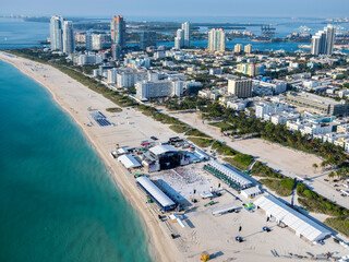 Aerial View ,Wine and Food Festival,South Beach,South Pointe Park, Ultra Celebration,100 years City...