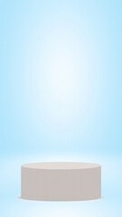 PODIUM BLUE BACKGROUND WITH LOW BLUR LIGHT EFFECT FOR COSMETIC PRODUCTS OR SHOWCASE IN GENERAL