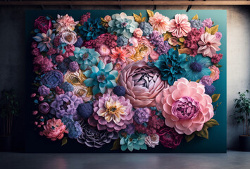 Create a Magical Wedding Day with Stunning Flower Wall Backdrop