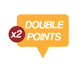 Flat icon with orange double points for promotion design. Vector illustration design in white background