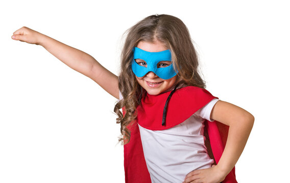 Superhero cute kid wearing a costume