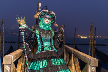 Obraz premium Karneval Nacht in Venedig Italien 