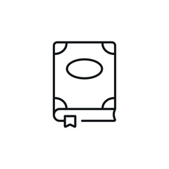 Fairy tale book linear icon. Thin line customizable illustration. Contour symbol. Vector isolated outline drawing. Editable stroke