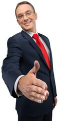 Portrait of a Businessman Offering Handshake